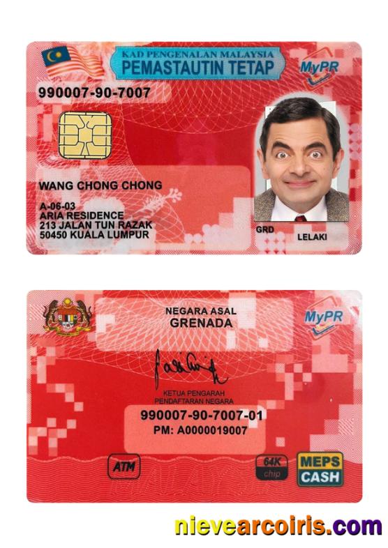 Malaysia permanent resident card
